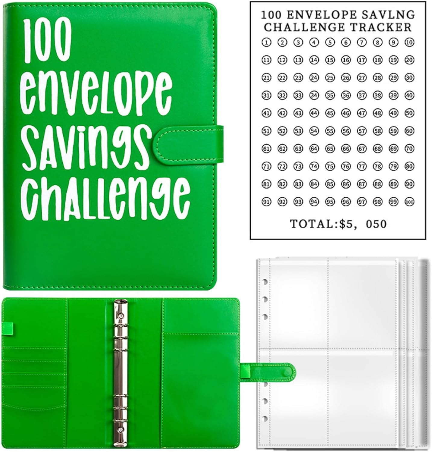 100 Saving challenge Box ver. (リフィルのみ) 貯金リフィル A6 100 Saving challenge Box ver. その他雑貨