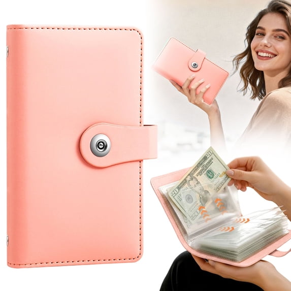 100 Envelope Challenge Binder with Lock, Savings Challenges Book with Envelopes,Envelopes Money Saving Challenge Savings Binder Successfully Reach Your Savings Goals (1Pcs, Pink)