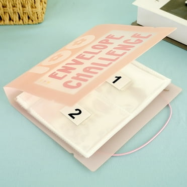 FUYGRCJ 100 Envelope Challenge Binder Reusable Budget Binder Book with Cash Envelopes Money Saving Binder Portable Money Organiser Binder Savings Challenges Budget Book for Budgeting Planner