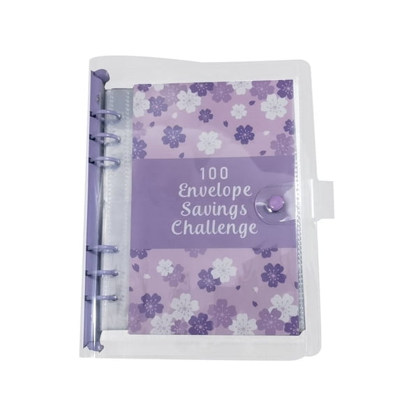 100 Envelope Challenge Binder Savings Binder for Save 5050 with Cash Envelopes for Budget Planning