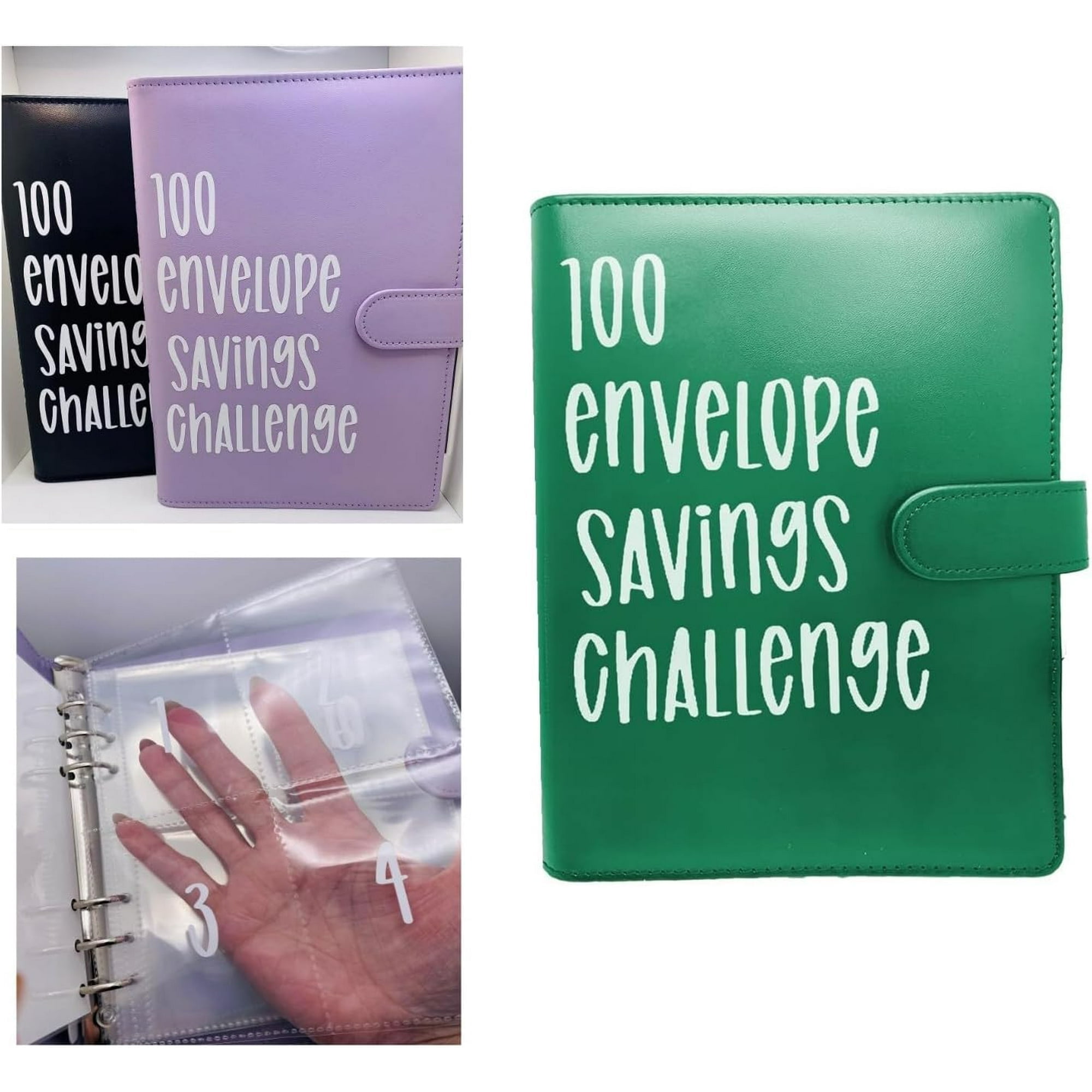 IKOMMI 100 Envelope Challenge Binder, Savings Challenges Binder, Budget Binder with Cash
