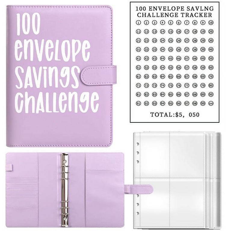 ODYSITE 100 Envelope Challenge Binder, Savings Challenges Sheets