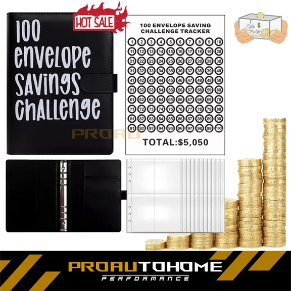 100 Envelope Challenge Budget Planner $5,050 Money Saving Cash Challenge Book Us