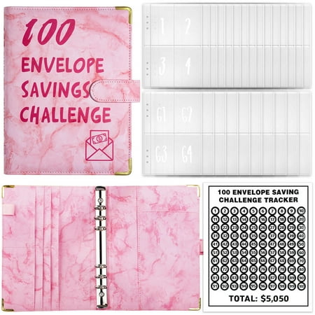 100 Envelope Challenge for Couples 100 Days to Save this Loose Leaf Savings Account notebook