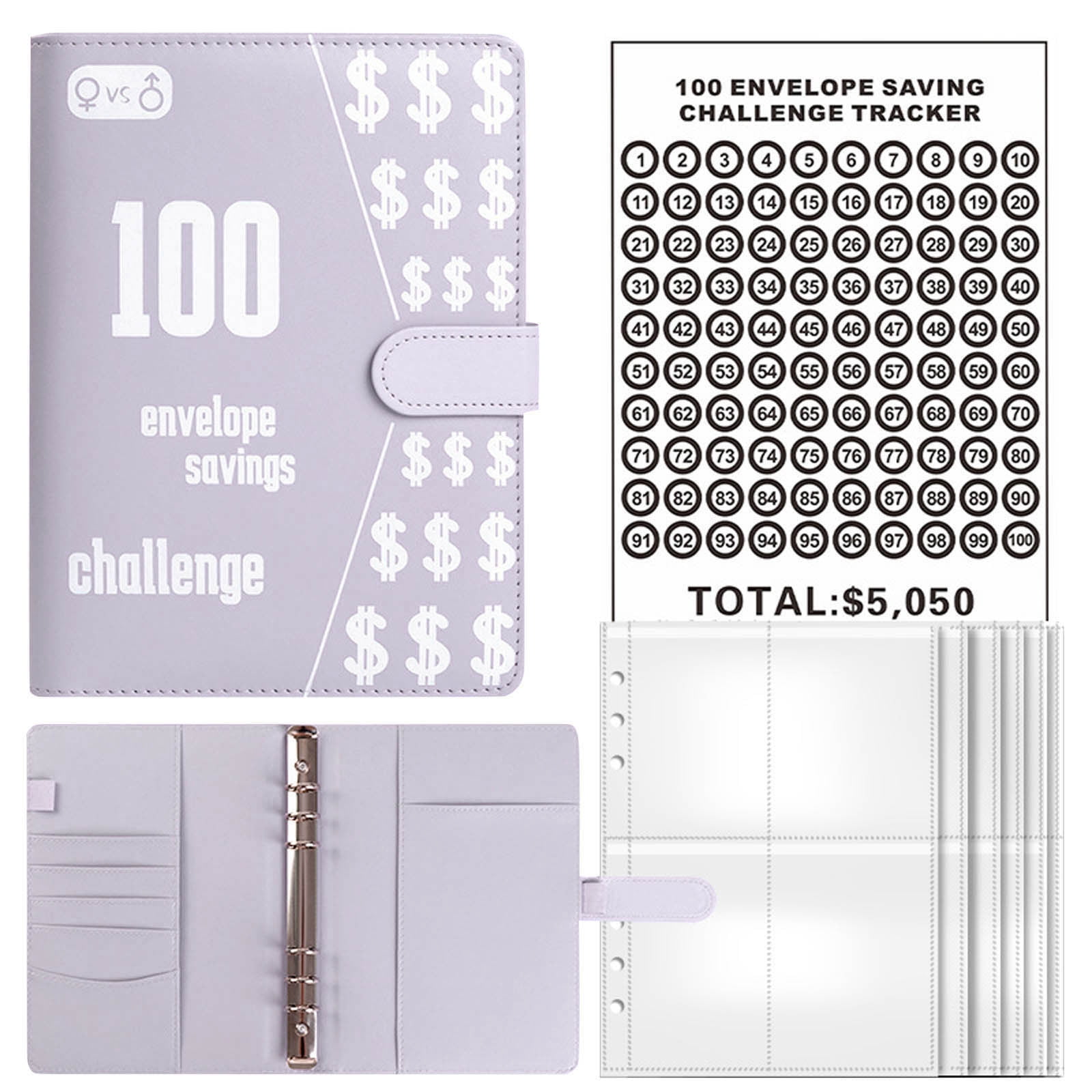 100 Envelope Saving Lightweight Savings Portable Budget Planner And