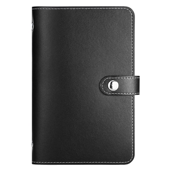 100 Envelope Savings Challenge Binder, Money Saving Binder with Cash Envelopes, A6 Size Storage Book Cash Saving Book, Black