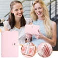 thumbnail image 1 of 100 Envelope Savings Challenge Book, Cash Budget Planner A6 Binder, Savings Challenges Book Organizer Folder, Easy and Fun Way to Save (Pink), 1 of 5