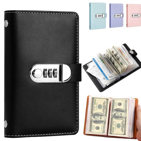 100 Envelope Savings Challenge Book with Password Lock, Money Saving Binder with Cash Envelopes, Savings Challenge Book for Reaching Your Savings Goals