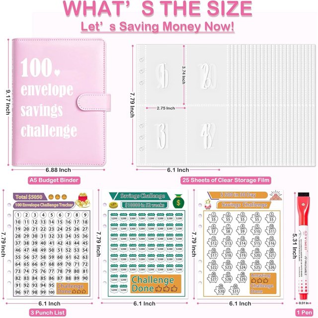 100 Envelopes Money Saving Challenge, 2024 New 100 Envelope Challenge