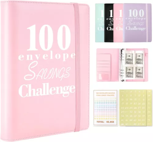100 Envelopes Money Saving Challenge, A5 Money Saving Binder, Savings Challenges