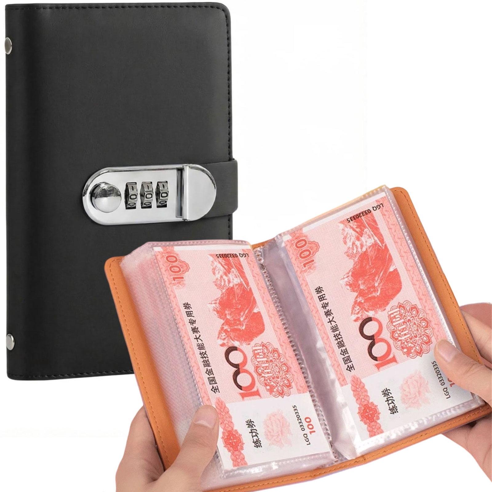 100 Envelopes Money Saving Challenge Binder with Password Lock, Money ...