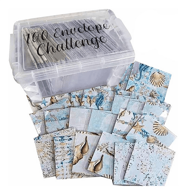 100 Envelopes Money Saving Challenge Box Kit, 100 Envelope Challenge