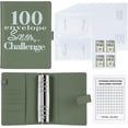 thumbnail image 1 of 100 Envelopes Money Saving Challenge Money Saving Binder 100 Envelope Challenge Binder Savings Binder Envelope A5 Savings Challenge Book (A5full green), 1 of 12