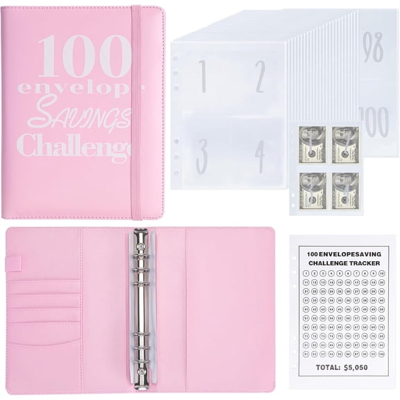 100 Envelopes  Saving Binder A5 Savings Challenge Book Easy and Fun Way to Save $5050