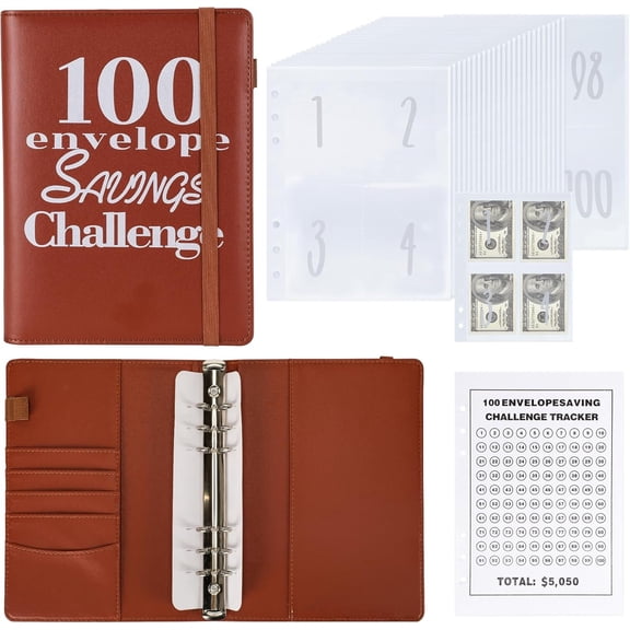 100 Envelopes  Saving Binder A5 Savings Challenge Book Easy and Fun Way to Save $5050