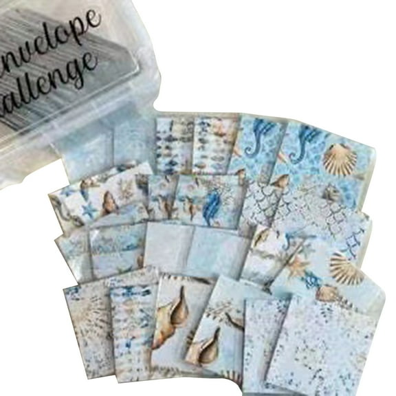 100 Envelopes for Money Saving, Including 100 Number Stickers and Clear Plastic Storage Box Money Saving Challenge Kits