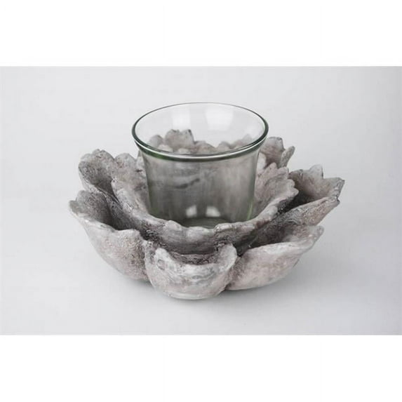 100 Essentials 8404303 Large flower candle holder
