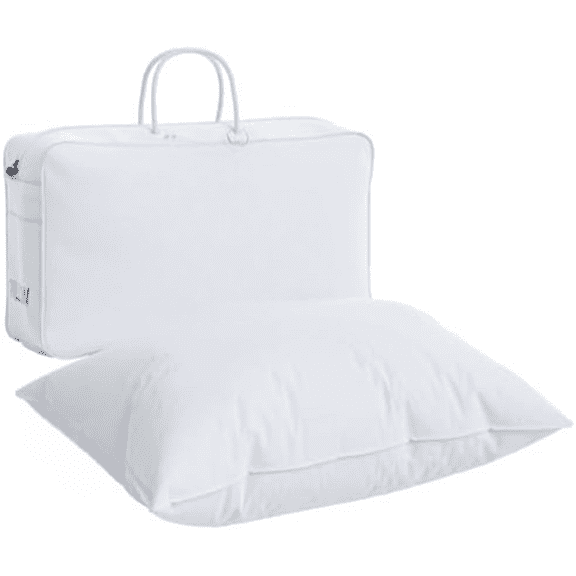 100% European Down Venus Pillow  German Down 600 Fill Power, 400 Thread Count Shell, Made in Canada, | Luxe Collection, Standard - Medium$$Bedding