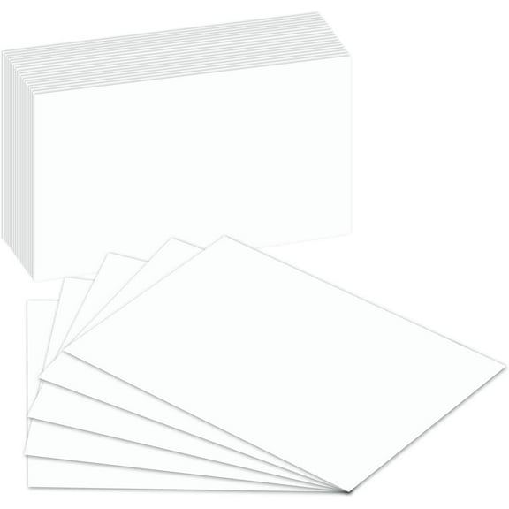 100 Extra Thick Index Cards | Blank Note Card | 14pt (0.014”) 100lb | Heavyweight Thick White Cover Stock | 100 Cards Per Pack | 4 x 6 Inches