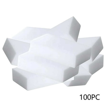 100 Extra Thick Magic Cleaning Sponges， 100 Pack Extra Thick Cleaning Sponges Reusable Eraser Sponge for All Kitchen Bathroom Furniture Leather Car Just Water Cleaner