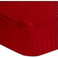 thumbnail image 1 of 100% Eygptian Cotton, 400 TC, 6" Deep Pocket, Fully Elasticized Fitted Sheet for Hospital Beds & Mattress -Hospital Fitted Sheet Set 2 Piece -Burgundy Stripe, Full Size (54"x 75"), 1 of 6