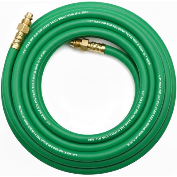 100 FT Argon Gas GANGZI, Inert Gas Welding GANGZIs for MIG/TIG Welding RegulatorArgon/CO2 Flowmeter Regulator GANGZI, 5/8" UNF-18RH, NPT Fittings, (100 Feet) AH-100-G