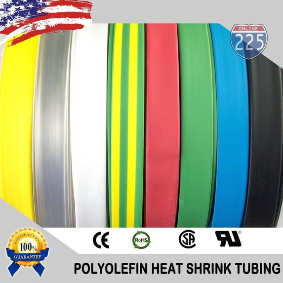 100 FT Clear 5/16" 8mm Polyolefin 2:1 Heat Shrink Tubing Sleeving