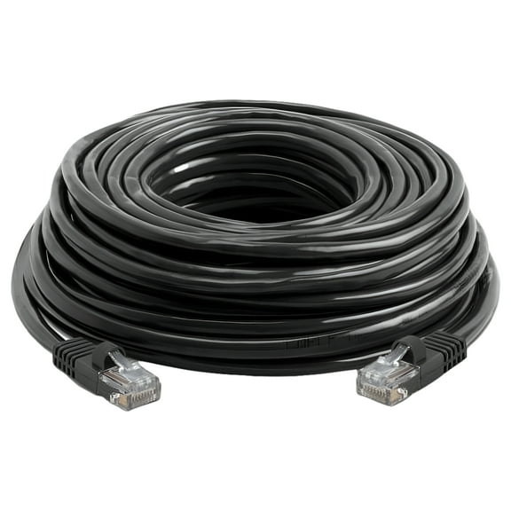 100' FT Feet Ethernet Network Patch Cat6 Cable for Xbox \ PC \ Modem \ PS4 \ PS3 \ Router (100ft) - Black New