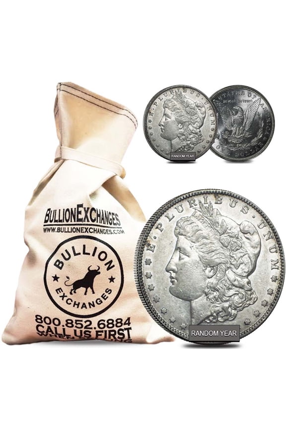 $100 Face Value Bag - 100 Coins - 1878-1921 Morgan Silver Dollar Cull (Random Year)