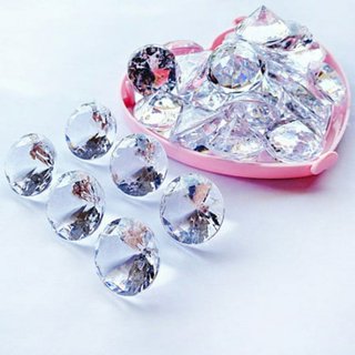 HappyFiller 54 Pcs Acrylic Diamond Gems Jewels Pirate Treasure Chest Hunt Party