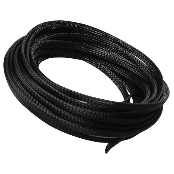 100 Feet 1/4" Expandable Wire Cable Sleeving Sheathing Braided Loom Tubing Black
