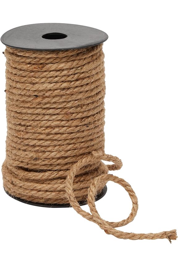 100 Feet 5mm Thick Twisted Nautical Rope for Crafts and Gift Wrapping - Decorative Hemp Jute String Twine (Brown) - Jute Rope