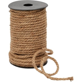 100 Feet 5mm Thick Twisted Nautical Rope for Crafts and Gift Wrapping - Decorative Hemp Jute String Twine (Brown) - Jute Rope
