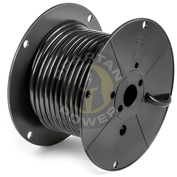 100 Feet Black 2/0 AWG Battery Cable by Spartan Power Made in The USA UL Listed 100% Pure Cooper Wire