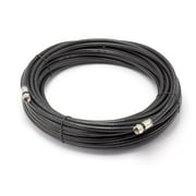 100' Feet, Black RG6 Coaxial Cable (Coax Cable) with Weather Proof Connectors, F81 / RF, Digital Coax - AV, Cable TV, Antenna, and Satellite, CL2 Rated, 100 Foot