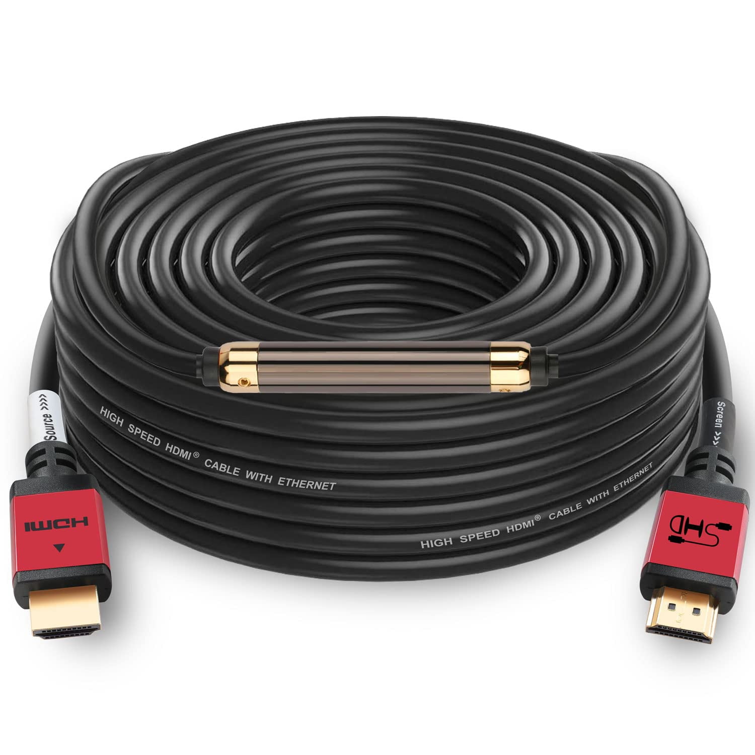 100 Feet Hdmi Cable With Signal Booster, 100' Hdmi Cord 2.0V Support 4K