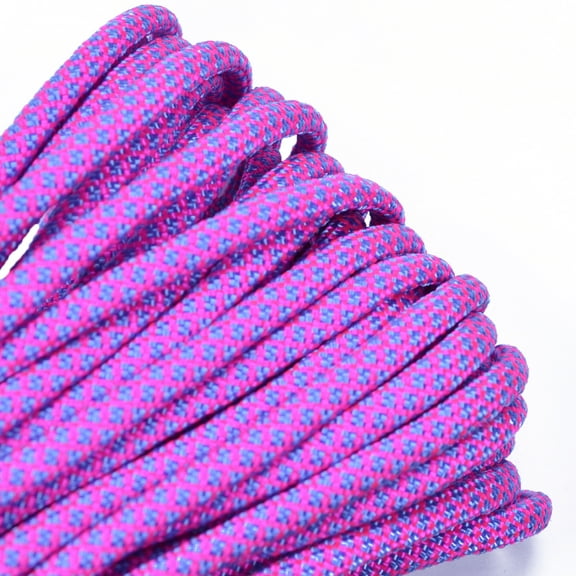 100 Feet High Quality Best Durability 550 lb Paracord - Neon Pink and Tarheel Blue Diamonds Color - Bored Paracord Brand