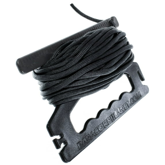 100 Feet of Solid Color 550 Paracord with a Black WindIt Wizard for Storing and Organizing - NO KNOTS OR TANGLES