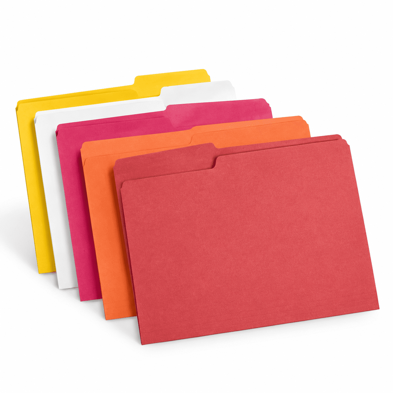 100 File Folders Letter Size 1/3 Cut Warm Colors - Walmart.com