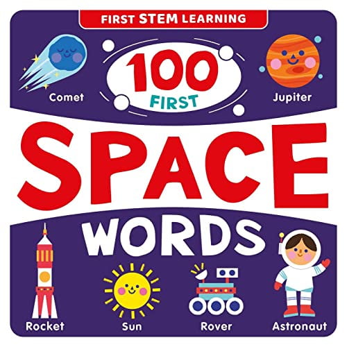 Pre-Owned 100 First Space Words: Stem Picture Dictionary (Board book) 1801087636 9781801087636