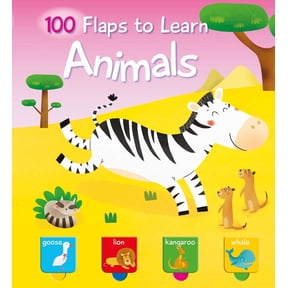 100 Flaps to Learn - Animals, (Board Book)