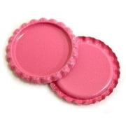 100 Flattened Hot Pink ON Both Sides Colored Bottlecaps Flat Color Two Side New