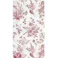 thumbnail image 1 of 100 Floral Guest Napkins Red White Toile Disposable Paper Napkins Flower Bathroom Hand Towels for Tea Party Christmas Bridal Baby Shower Party Supplies (Red), 1 of 16