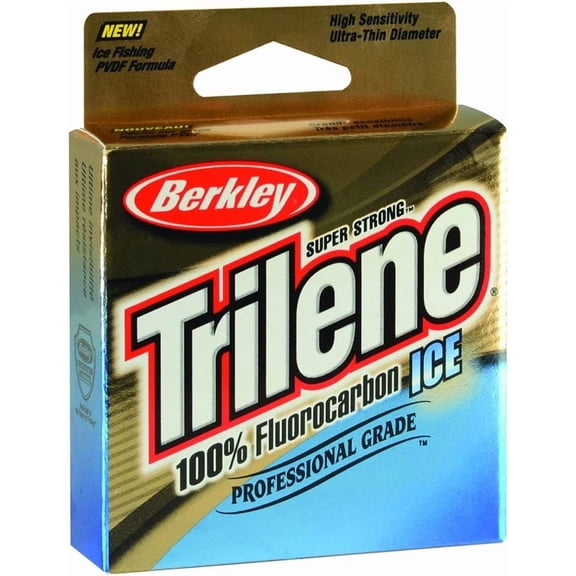 100% Fluorocarbon Ice Fishing Line, Clear Low Memory High Strength 2-6LB Test