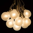 thumbnail image 1 of 100 Foot G50 White Satin Pearl String Light with Green Wire, 1 of 6