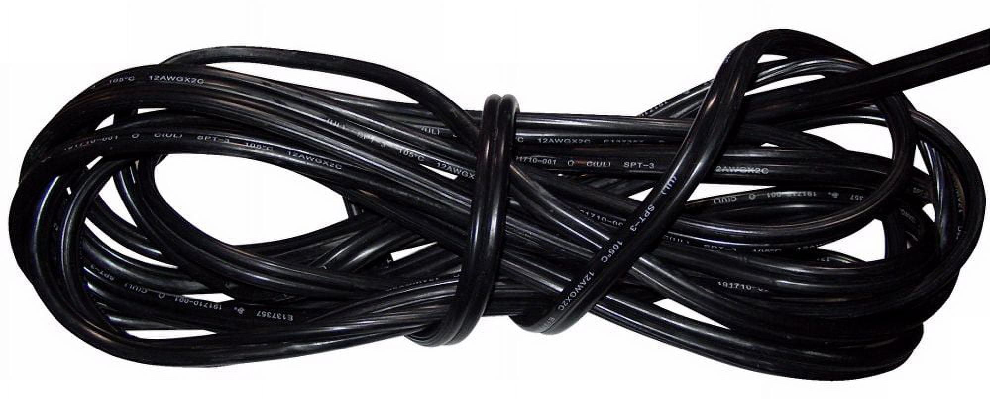 100-Foot Black Plastic Landscape Light Cable for Low Voltage Systems
