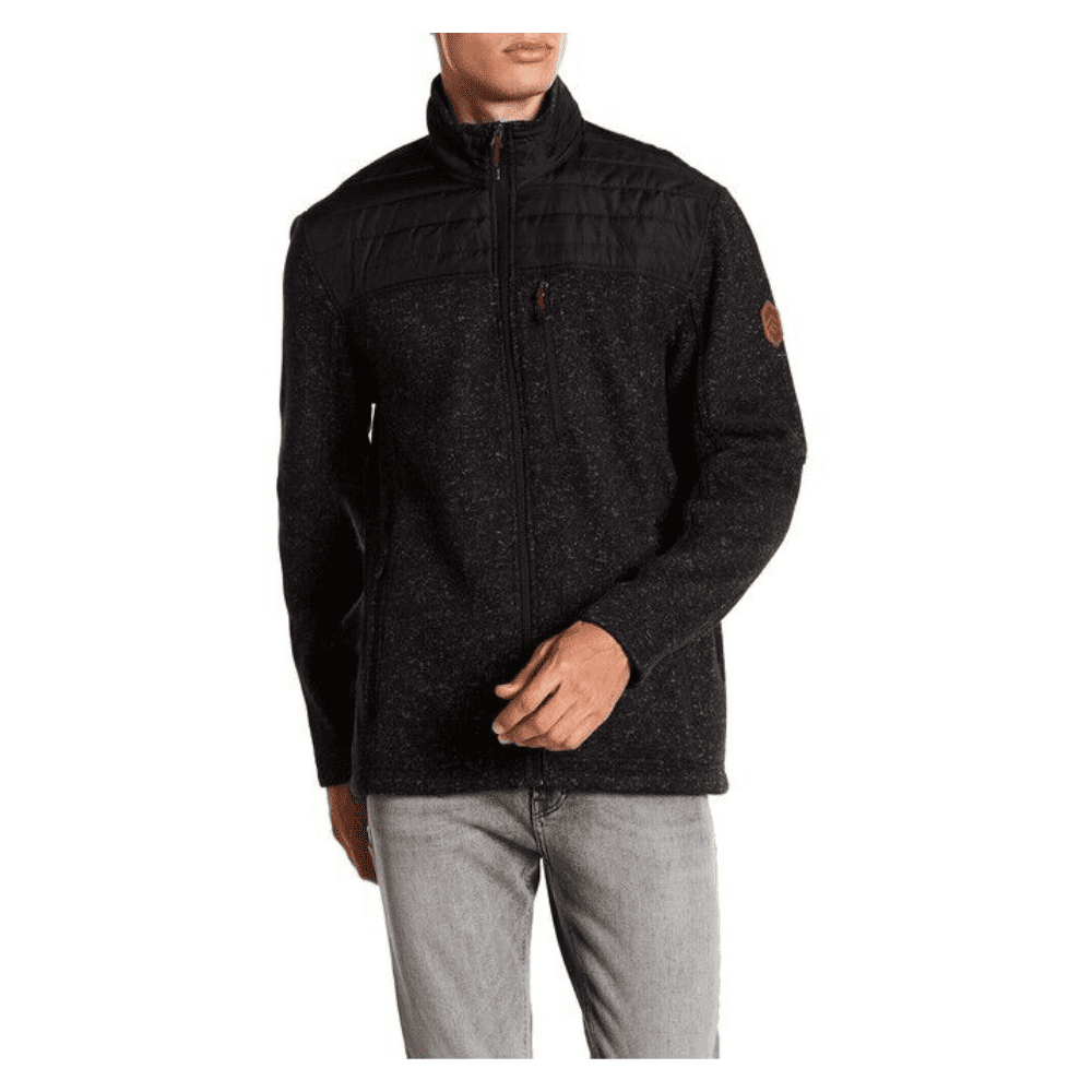 $100 Free Country, Zip-Up Fleece Jacket, BLK/JET BL, Size S