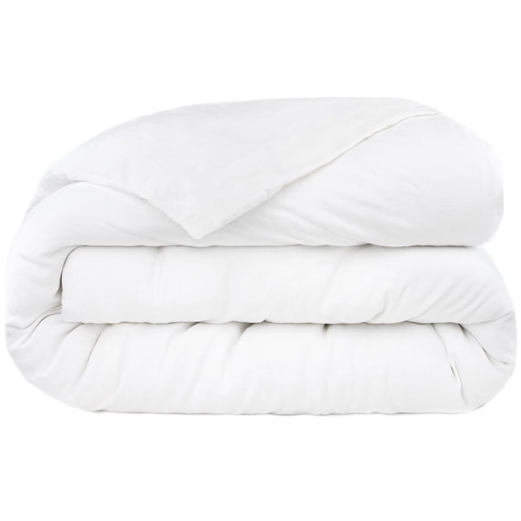 100% French Linen Duvet Cover - Full/Queen - White | BOKSER HOME