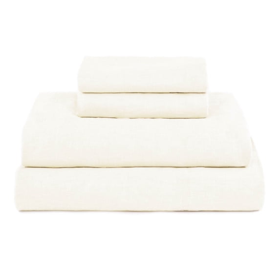 100% French Linen Sheet Set - Cal King - Cream | BOKSER HOME