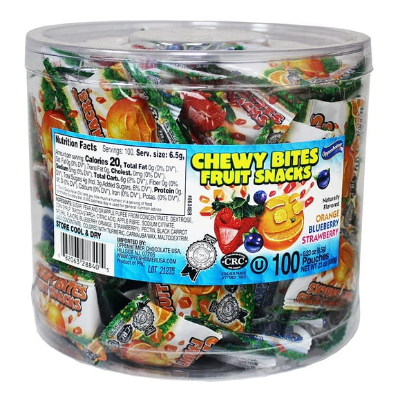 100 Fruit Nuggets Mini Pouches Kosher Vitamin C 66% Real Juice All Natural Flavors Gluten Free - By Au'some